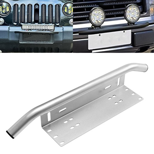 Universal Car License Plate Plastic Bracket Frame Holder Stand Mount (Silver) -  by buy2fix | Online Shopping UK | buy2fix
