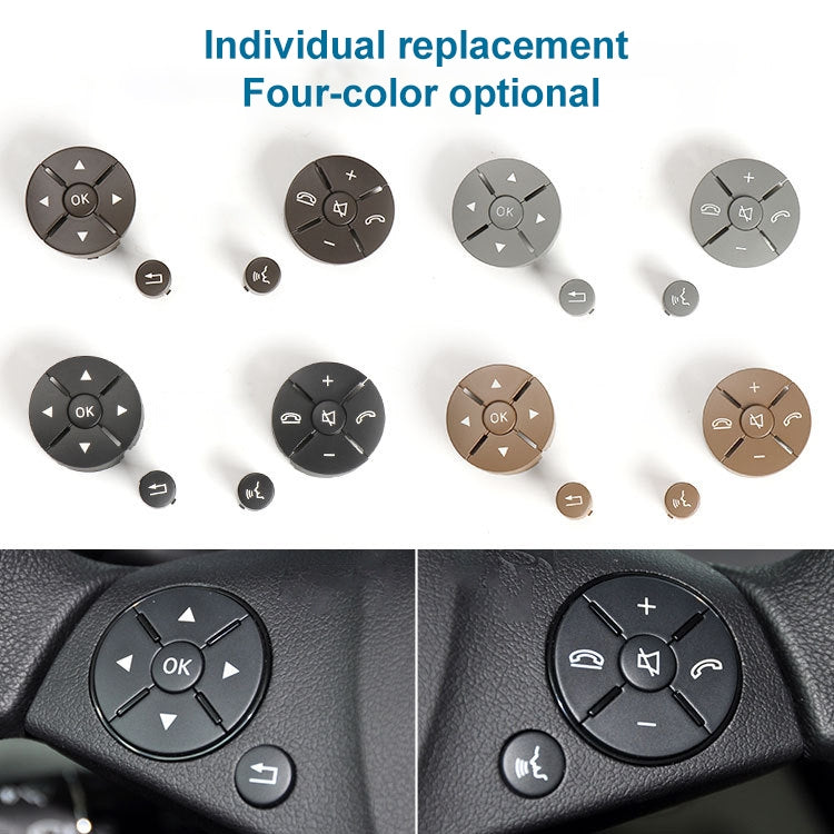 Car Left Side Steering Wheel Switch Buttons Panel for Mercedes-Benz W204 2007-2014, Left Driving(Black) - In Car by buy2fix | Online Shopping UK | buy2fix