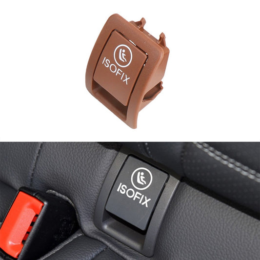 Car Rear Child ISOFIX Switch Seat Safety Cover 2059200513 for Mercedes-Benz W205 2015-2021, Left Driving (Brown) - In Car by buy2fix | Online Shopping UK | buy2fix