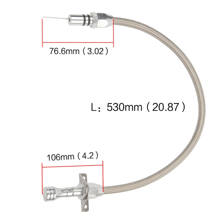 Car Flexible Stainless Transmission Gearbox Oil Dipstick 530mm Oil Measuring Rod for Chevrolet(Silver) - In Car by buy2fix | Online Shopping UK | buy2fix