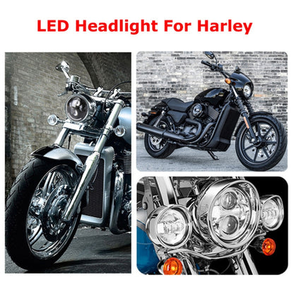5.75 inch DC12V 6000K-6500K 40W Car LED Headlight for Harley(Black) - In Car by buy2fix | Online Shopping UK | buy2fix