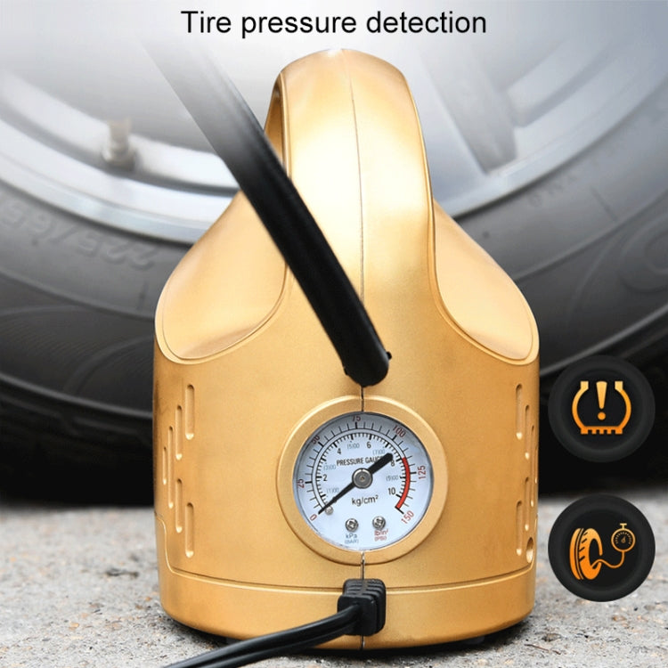 DC 12V 100W Four In One Portable  Car Tire Pump Inflatable Pump(Gold) - In Car by buy2fix | Online Shopping UK | buy2fix