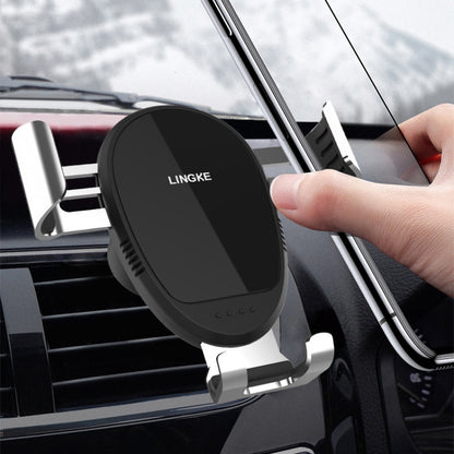 LINGKE Car Air Outlet Snap-in Gravity Mobile Phone Holder - In Car by buy2fix | Online Shopping UK | buy2fix