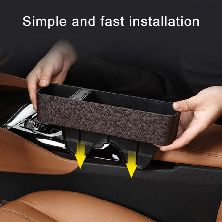 1 Pair Car Multi-functional Seat Crevice USB Storage Box(Wine Red) - In Car by buy2fix | Online Shopping UK | buy2fix