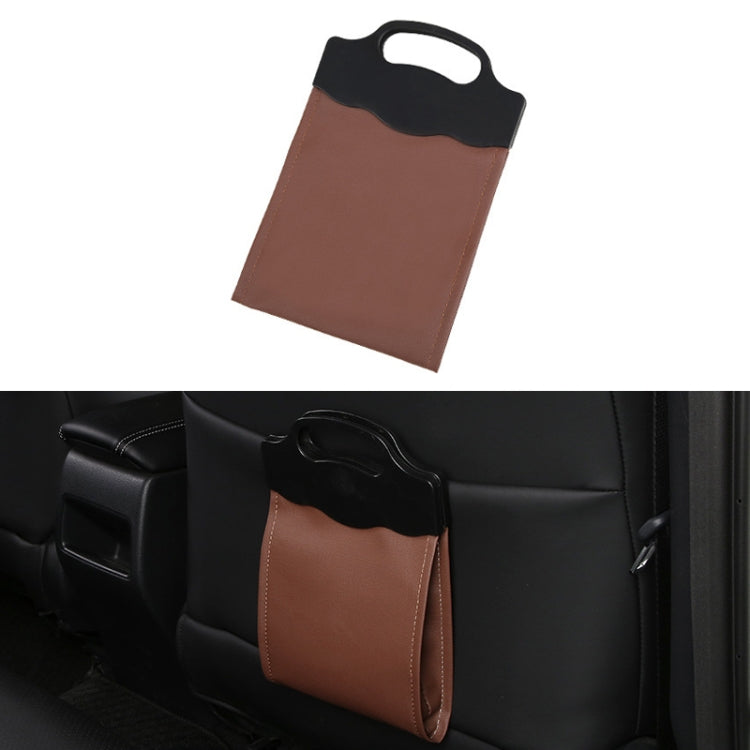 Car Multi-functional Hanging Front Trash Can with LED Light, 28 x 18cm (Coffee) - In Car by buy2fix | Online Shopping UK | buy2fix