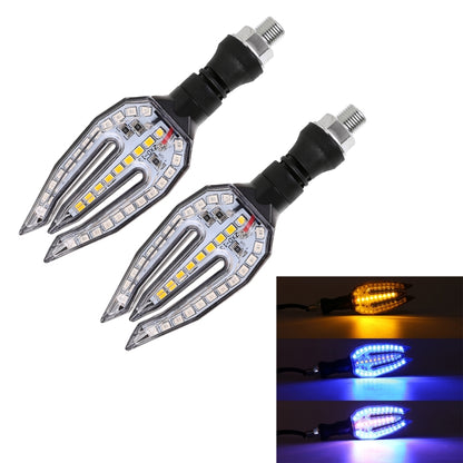 Motorcycle Turn Signal Light DC12V 1W 33LEDs SMD-3528 Lamp Beads (Blue Light) - In Car by buy2fix | Online Shopping UK | buy2fix