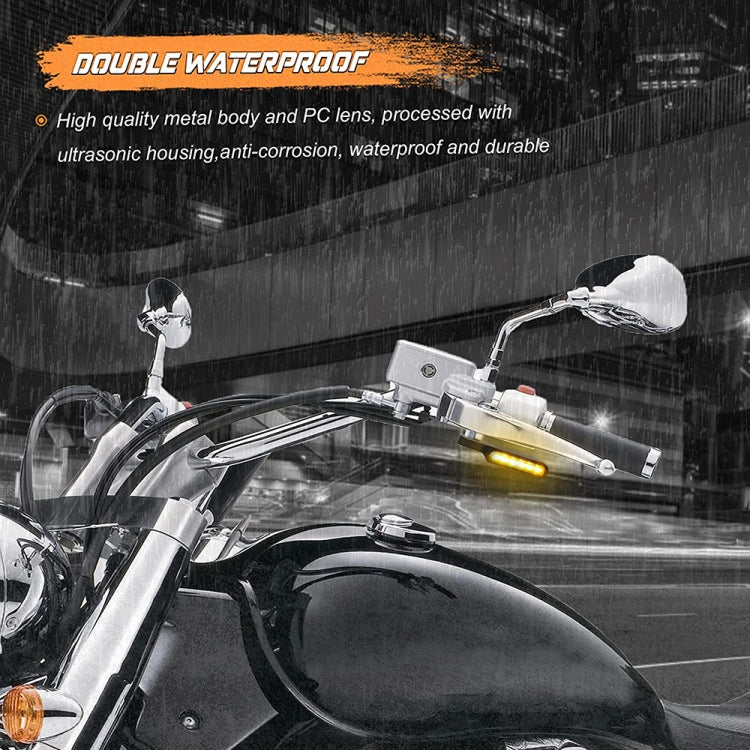 1 Pair Motorcycle Flashing Handlebar LED Turn Signal Light - In Car by buy2fix | Online Shopping UK | buy2fix