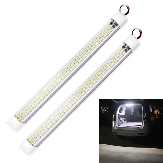 2 PCS ZS-3333 Top Switch Type 12-80V High Bright 108LEDs Car Dome Light Cabin Light Bar - In Car by buy2fix | Online Shopping UK | buy2fix