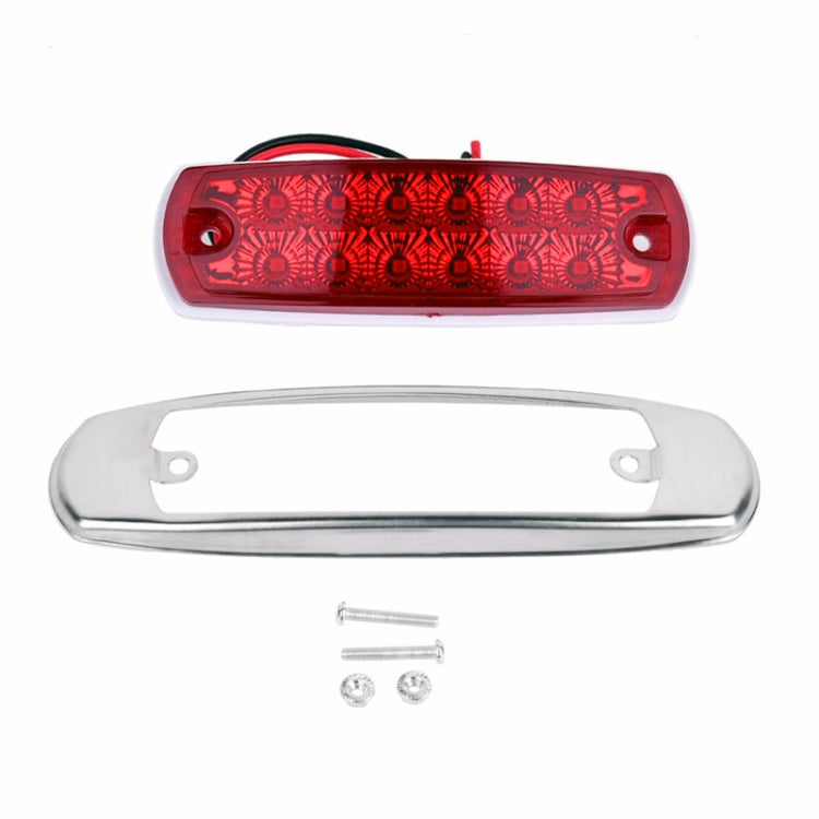 4 PCS MK-338 DC12-24V Truck 12LEDs Side Clearance Maker Light (Red Light) - In Car by buy2fix | Online Shopping UK | buy2fix