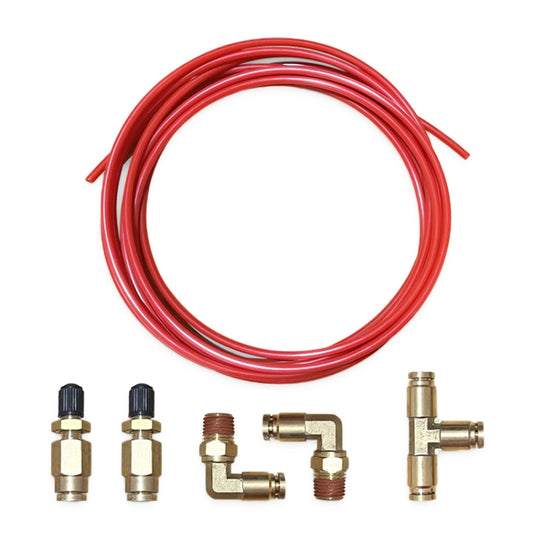 18 Feet 1/4 inch Air Hose Pipe Tube Kit with 1/4 NPT Elbow Fitting - In Car by buy2fix | Online Shopping UK | buy2fix