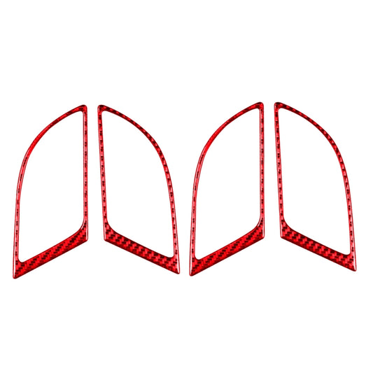 4 PCS Set for Honda CRV 2007-2011 Carbon Fiber Car Inner Handle Frame Decorative Sticker,Left and Right Drive Universal (Red) - In Car by buy2fix | Online Shopping UK | buy2fix