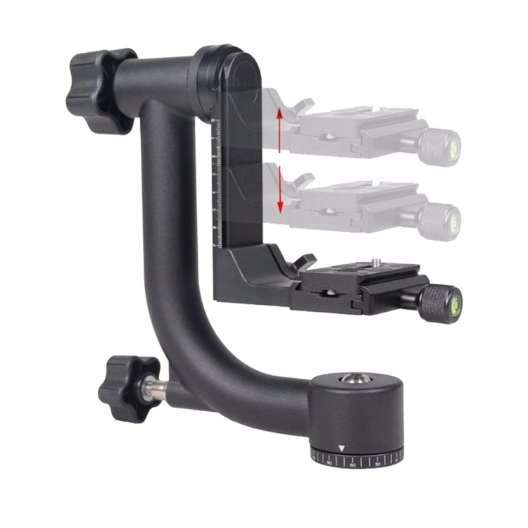 YELANGU Horizontal 360 Degree Gimbal Tripod Head for Home DV and SLR Cameras(Black) - Camera Accessories by YELANGU | Online Shopping UK | buy2fix