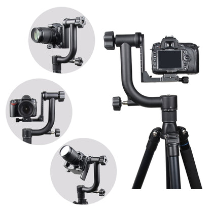 YELANGU Horizontal 360 Degree Gimbal Tripod Head for Home DV and SLR Cameras(Black) - Camera Accessories by YELANGU | Online Shopping UK | buy2fix