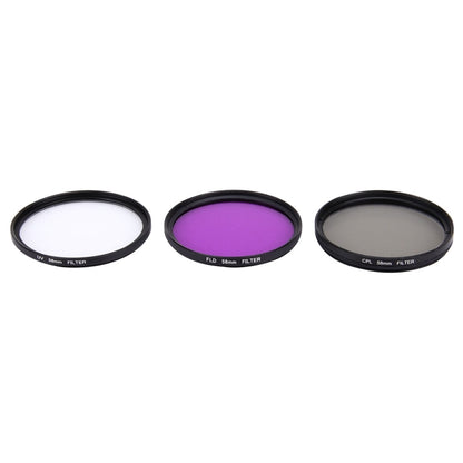 JUNESTAR 3 in 1 Proffesional 58mm Lens Filter(CPL + UV + FLD / Purple) for GoPro & Xiaomi Xiaoyi Yi Sport Action Camera - Lens Filter by JSR | Online Shopping UK | buy2fix