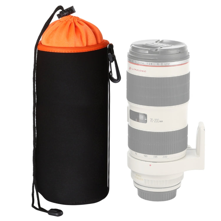 SLR Camera Lens Bag Micro Single Lens Bag Lens Inner Bile Bag Waterproof Protective Case Plus Velvet Thickening, Diameter: 10cm, Height: 25cm(Orange) - Camera Accessories by buy2fix | Online Shopping UK | buy2fix