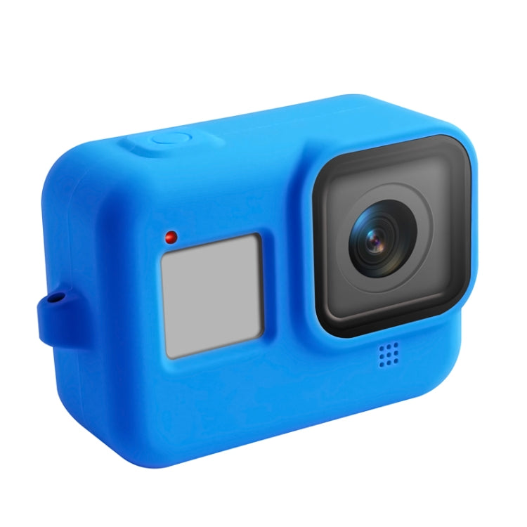 Silicone Protective Case Cover with Wrist Strap for GoPro HERO8 Black(Blue) - DJI & GoPro Accessories by RUIGPRO | Online Shopping UK | buy2fix