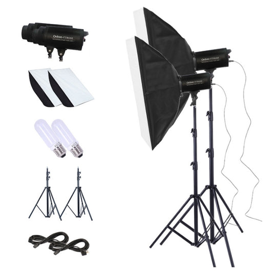 TRIOPO Oubao TTR600W 70x100cm Studio Softbox + Tripod Mount + 2x E27 150W Light Bulb Photography Lighting Tow Piece Set - Camera Accessories by TRIOPO | Online Shopping UK | buy2fix