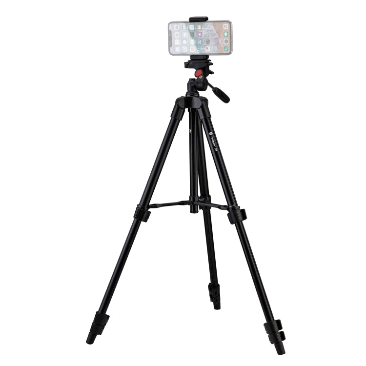 Fotopro X1 4-Section Folding Legs Tripod Mount with U-Shape Three-Dimensional Tripod Head & Phone Clamp for DSLR & Digital Camera, Adjustable Height: 39-122.5cm (Black) - Tripods by Fotopro | Online Shopping UK | buy2fix