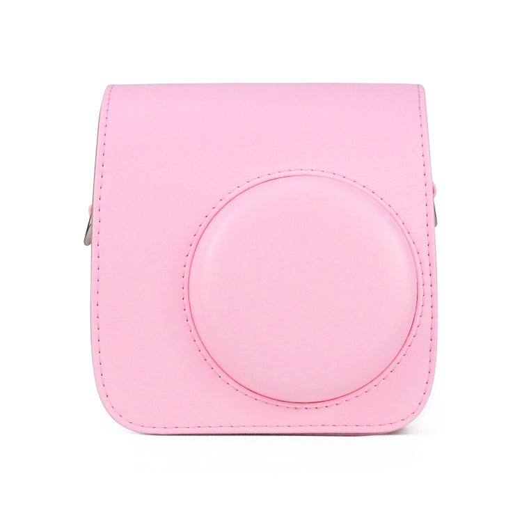 Retro Full Body PU Leather Case Camera  Bag with Strap for FUJIFILM instax mini 7+ (Pink) - Camera Accessories by buy2fix | Online Shopping UK | buy2fix