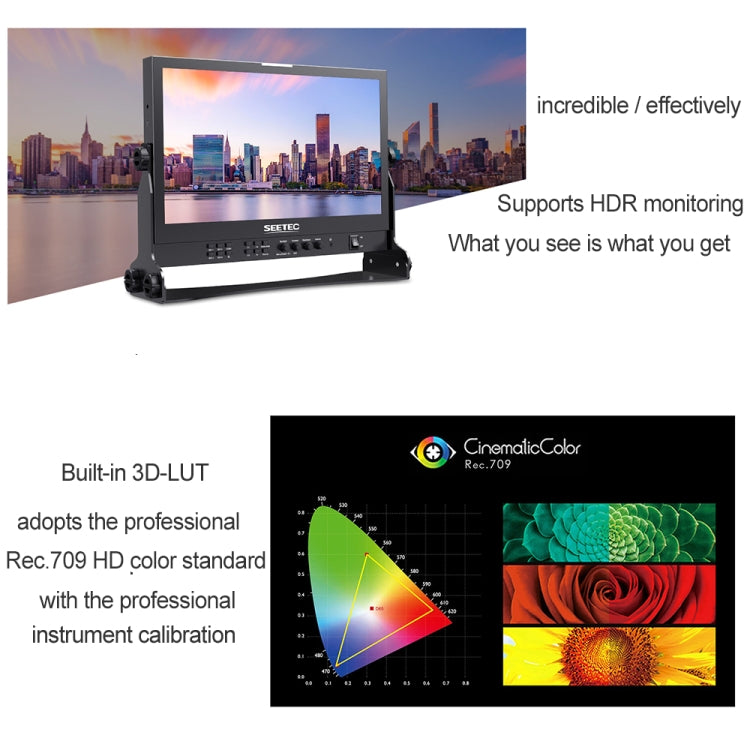 SEETEC ATEM156S 15.6 inch 3G-SDI HDMI Full HD 1920x1080P Multi-camera Broadcast Monitor(US Plug) - On-camera Monitors by SEETEC | Online Shopping UK | buy2fix