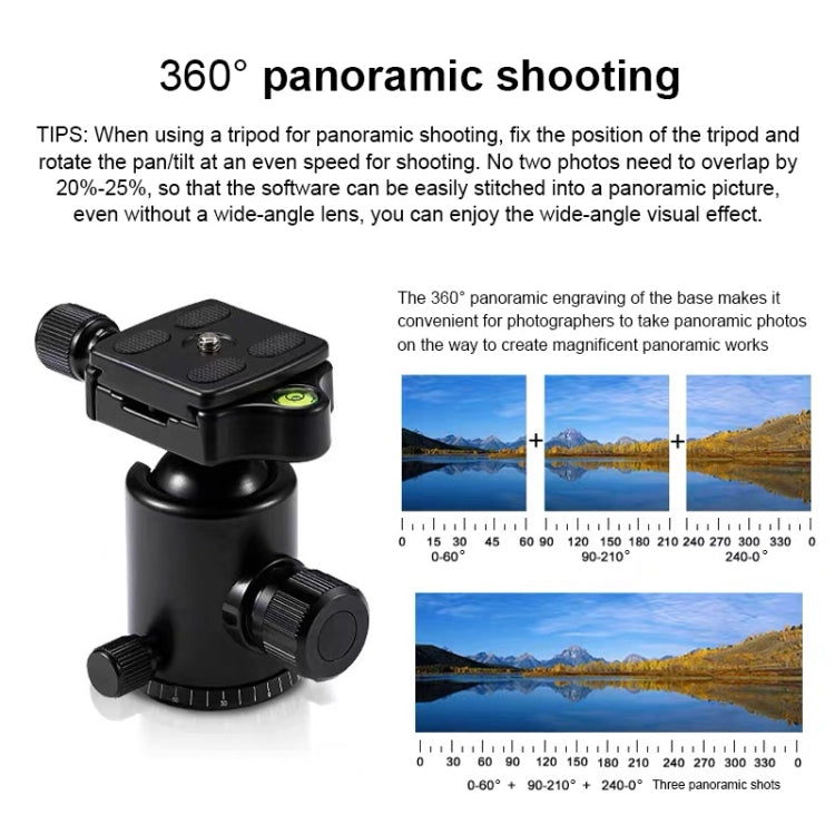 TRIOPO D-2A 360 Degree Rotation Aluminum Alloy Tripod 36mm Ball Head with Quick Release Plate - Tripod Heads by TRIOPO | Online Shopping UK | buy2fix