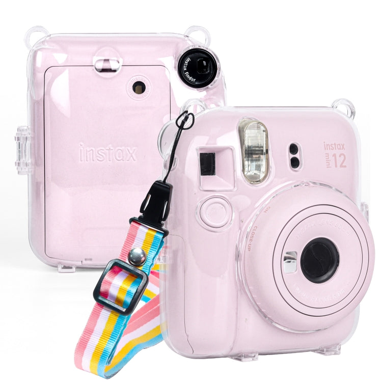 For FUJIFILM Instax mini 12 Crystal Hard Case Camera Bag with Shoulder Strap (Transparent) - Protective Case by buy2fix | Online Shopping UK | buy2fix