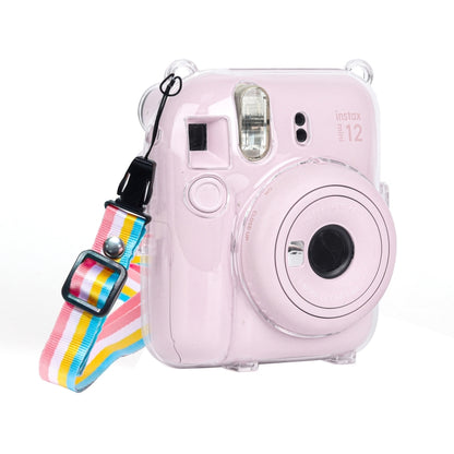 For FUJIFILM Instax mini 12 Crystal Hard Case Camera Bag with Shoulder Strap (Transparent) - Protective Case by buy2fix | Online Shopping UK | buy2fix