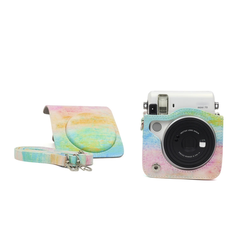 Rainbow Oil painting Pattern PU Leather Protective Camera Case Bag For FUJIFILM Instax Mini70 Camera - Camera Accessories by buy2fix | Online Shopping UK | buy2fix