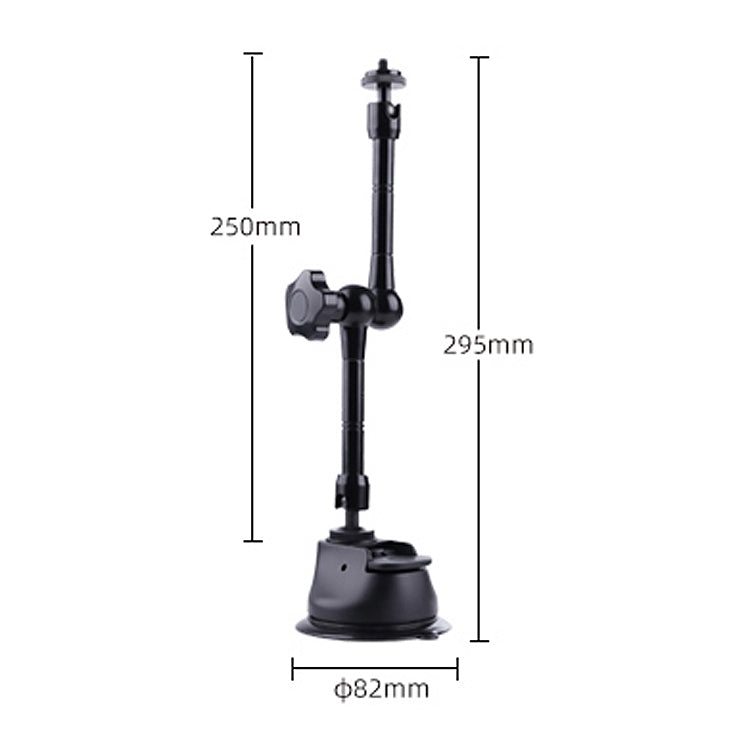 Single Suction Cup Articulating Friction Magic Arm Camera Mount (Black) - DJI & GoPro Accessories by buy2fix | Online Shopping UK | buy2fix