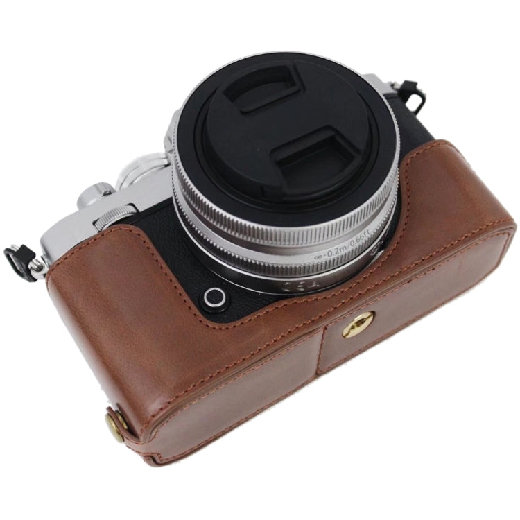 1/4 inch Thread PU Leather Camera Half Case Base for Nikon Z fc (Coffee) - Camera Accessories by buy2fix | Online Shopping UK | buy2fix