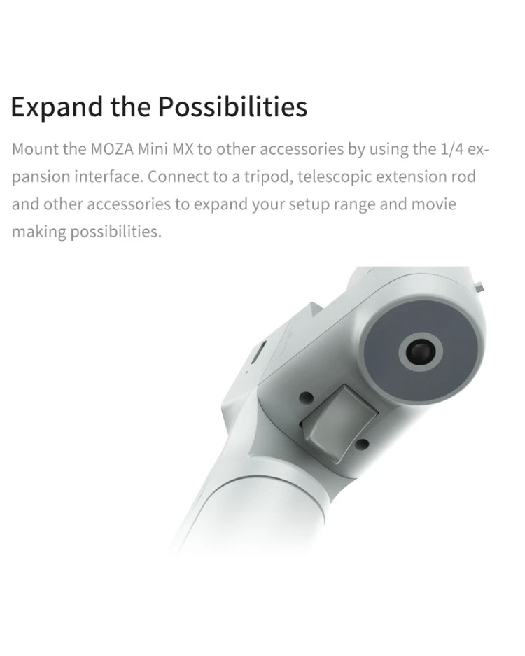 MOZA Mini MX 3 Axis Foldable Handheld Gimbal Stabilizer for Action Camera and Smart Phone(Grey) - Consumer Electronics by MOZA | Online Shopping UK | buy2fix