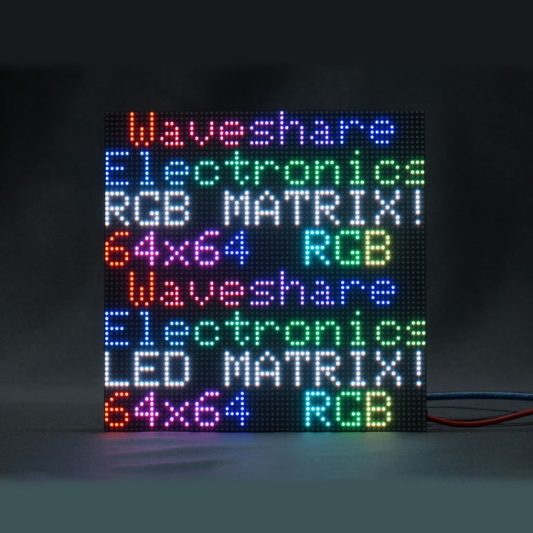 Waveshare RGB Full-Color LED Matrix Panel, 3mm Pitch, 64 x 64 Pixels, Adjustable Brightness - Other Accessories by WAVESHARE | Online Shopping UK | buy2fix