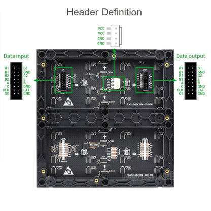 Waveshare RGB Full-Color LED Matrix Panel, 3mm Pitch, 64 x 64 Pixels, Adjustable Brightness - Other Accessories by WAVESHARE | Online Shopping UK | buy2fix