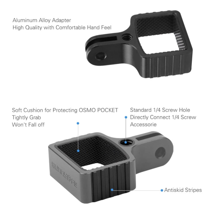 Sunnylife OP-Q9196 Metal Adapter + Bag Clip for DJI OSMO Pocket 2 - DJI & GoPro Accessories by Sunnylife | Online Shopping UK | buy2fix
