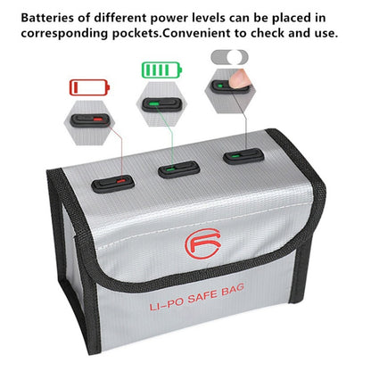 RCSTQ for DJI FPV Combo 2 x Batteries Li-Po Safe Explosion-proof Storage Bag(Silver) - DJI & GoPro Accessories by RCSTQ | Online Shopping UK | buy2fix