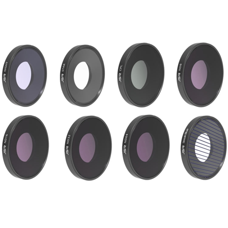 JSR 8 in 1 Streak Blue CPL ND8 ND16 ND32 ND64 STAR NIGHT Lens Filter For DJI Osmo Action 3 / GoPro Hero11 Black / HERO10 Black / HERO9 Black - DJI & GoPro Accessories by JSR | Online Shopping UK | buy2fix