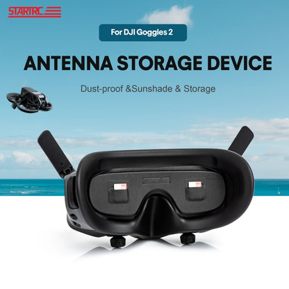 For DJI Goggles 2 / Avata Goggles STARTRC PU Dustproof Memory Card Storage Holder Lens Cover Antenna Storage Cover(Black) - DJI & GoPro Accessories by buy2fix | Online Shopping UK | buy2fix