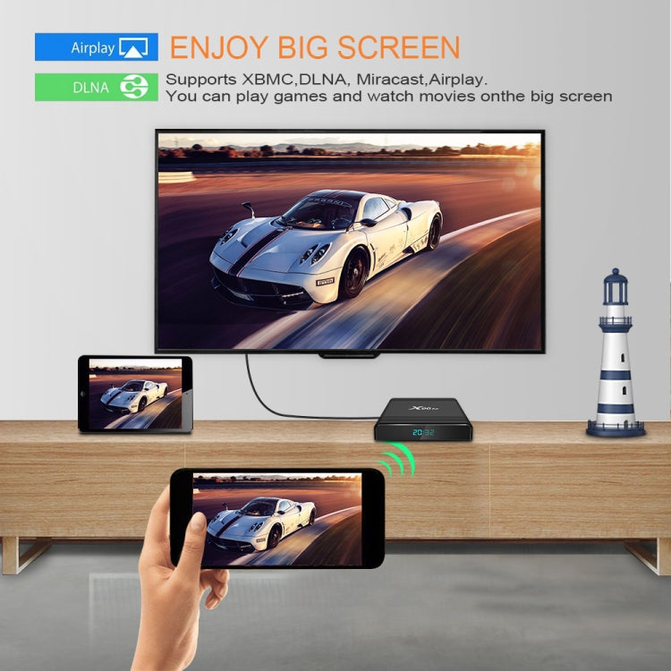 X96 Air 8K Smart TV BOX Android 9.0 Media Player with Remote Control, Quad-core Amlogic S905X3, RAM: 4GB, ROM: 32GB, Dual Band WiFi, Bluetooth, UK Plug - Consumer Electronics by buy2fix | Online Shopping UK | buy2fix