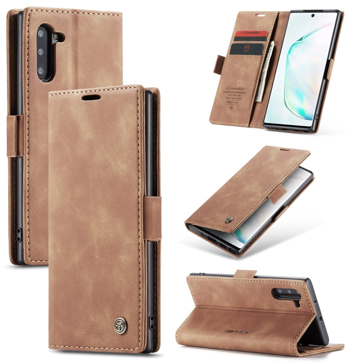 CaseMe-013 Multifunctional Horizontal Flip Leather Case with Card Slot & Holder for Galaxy Note 10(Brown) - Galaxy Phone Cases by CaseMe | Online Shopping UK | buy2fix