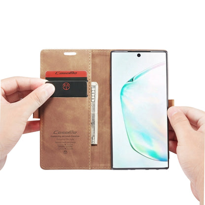 CaseMe-013 Multifunctional Horizontal Flip Leather Case with Card Slot & Holder for Galaxy Note 10(Brown) - Galaxy Phone Cases by CaseMe | Online Shopping UK | buy2fix