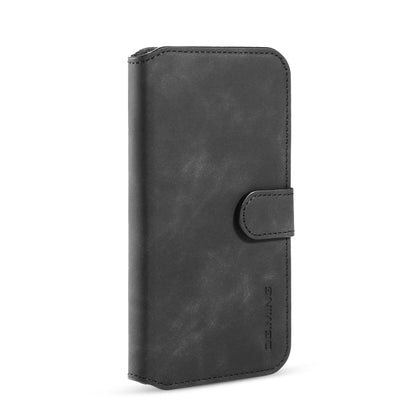 DG.MING Retro Oil Side Horizontal Flip Case with Holder & Card Slots & Wallet for iPhone 11(Black) - iPhone 11 Cases by DG.MING | Online Shopping UK | buy2fix