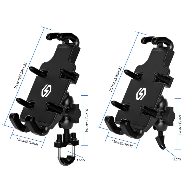 WUPP CS-1205A1 All Aluminum Alloy Motorcycle Navigation Bracket Phone Holder -  by WUPP | Online Shopping UK | buy2fix