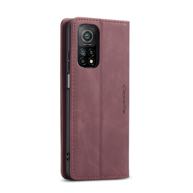 For Xiaomi Mi 10T 5G / 10T Pro 5G CaseMe-013 Multifunctional Retro Frosted Horizontal Flip Leather Case with Card Slot & Holder & Wallet(Wine Red) - Xiaomi Cases by CaseMe | Online Shopping UK | buy2fix