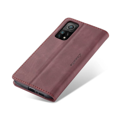 For Xiaomi Mi 10T 5G / 10T Pro 5G CaseMe-013 Multifunctional Retro Frosted Horizontal Flip Leather Case with Card Slot & Holder & Wallet(Wine Red) - Xiaomi Cases by CaseMe | Online Shopping UK | buy2fix