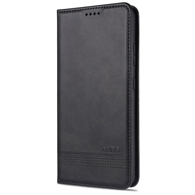 For Samsung Galaxy S21 Ultra 5G AZNS Magnetic Calf Texture Horizontal Flip Leather Case with Card Slots & Holder & Wallet(Black) - Galaxy S21 Ultra 5G Cases by AZNS | Online Shopping UK | buy2fix