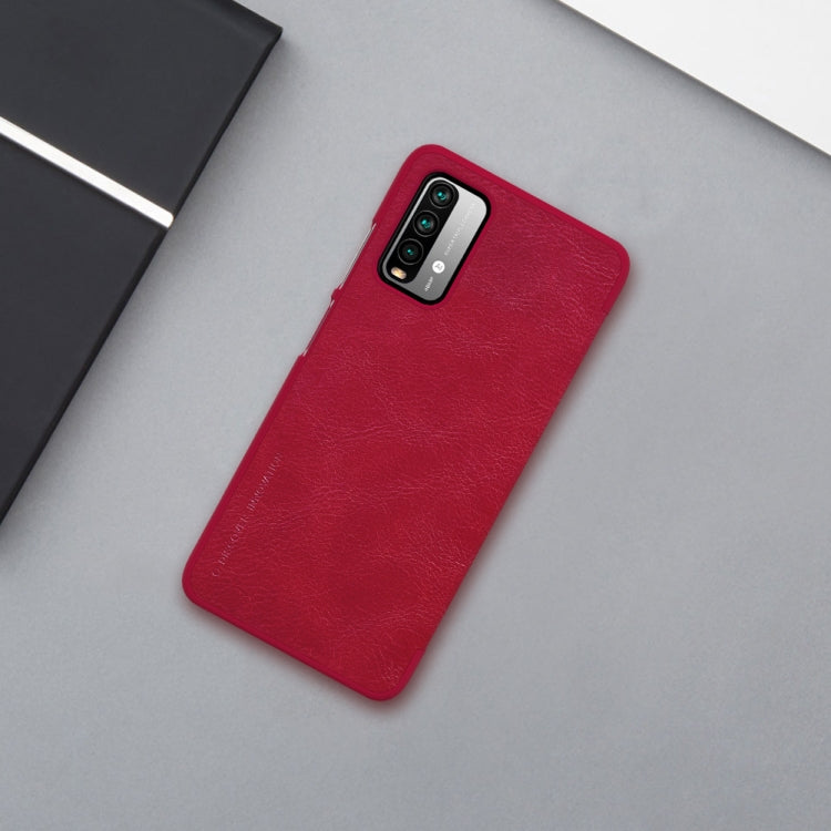 For Xiaomi Redmi Note 9 4G / 9 Power NILLKIN QIN Series Crazy Horse Texture Horizontal Flip Leather Case with Card Slot(Red) - Xiaomi Cases by NILLKIN | Online Shopping UK | buy2fix