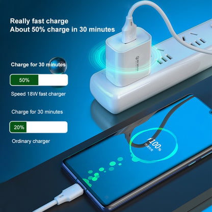 WK WP-U57 Max 18W Maxspeed QC3.0 Fast Charger +  USB to Micro USB Data Cable, Plug Type:UK Plug - USB Charger by WK | Online Shopping UK | buy2fix