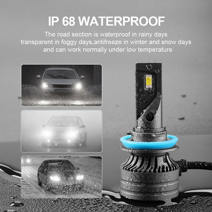 P1 H11 2 PCS DC9-36V / 30W / 6000K / 10000LM IP68 Waterproof Car LED Headlight(Cold White Light) - In Car by buy2fix | Online Shopping UK | buy2fix