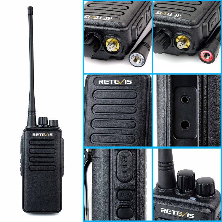 RETEVIS RT1 10W UHF 400-520MHz 16CH Handheld Walkie Talkie, EU Plug - Consumer Electronics by RETEVIS | Online Shopping UK | buy2fix