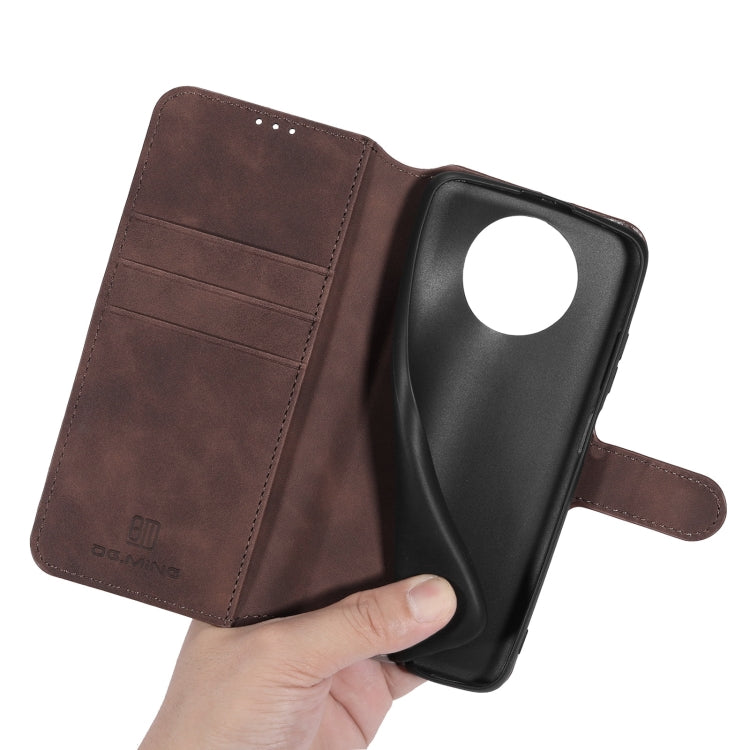 For Xiaomi Redmi Note 9T 5G DG.MING Retro Oil Side Horizontal Flip Leather Case with Holder & Card Slots & Wallet(Coffee) - Xiaomi Cases by DG.MING | Online Shopping UK | buy2fix